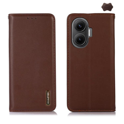 KHAZNEH Nappa Top Layer Cowhide Leather Phone Case, For Redmi Note 15 Pro 4G Global 163.2mm, For Redmi K90/Poco F8 Pro, For Redmi Note 15 Pro 5G Global 163.6mm, For Redmi 13X, For Redmi Note 14S 4G, For Redmi Turbo 4 Pro