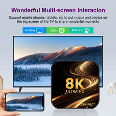 TX98 Pro+ 8K UHD Android 13 Smart TV Box with Remote Control, RK3528 Quad-Core, 2GB+16GB, 4GB+32GB, 4GB+64GB