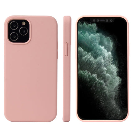 Solid Color Liquid Silicone Shockproof Protective Case, For iPhone 12 / 12 Pro
