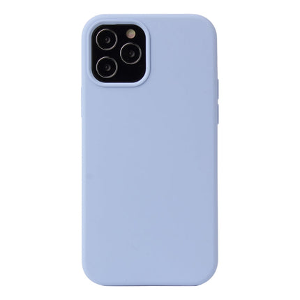 Solid Color Liquid Silicone Shockproof Protective Case, For iPhone 12 / 12 Pro