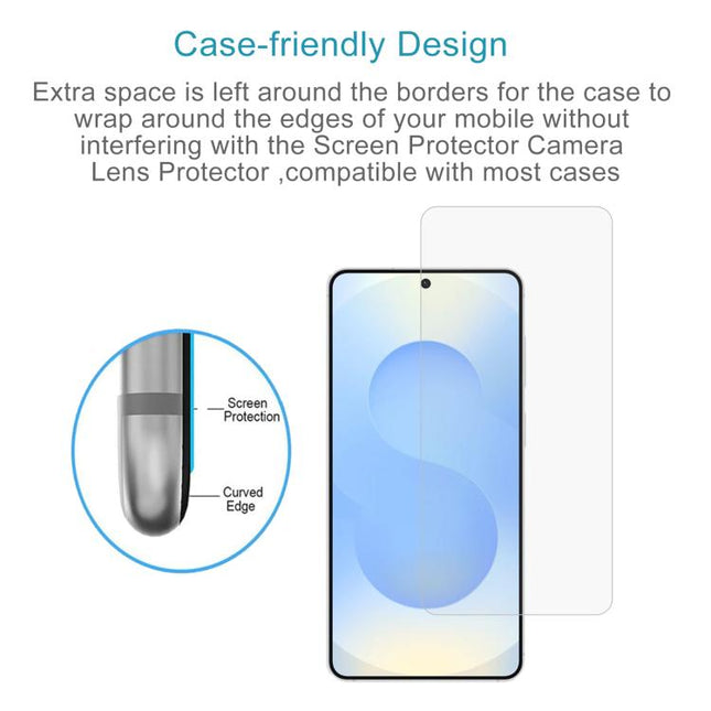 0.26mm 9H 2.5D Tempered Glass Film, Not Support Fingerprint ID, For Samsung Galaxy S26+ 5G, For Samsung Galaxy S26 Edge 5G, For Samsung Galaxy S26 Ultra 5G, For Samsung Galaxy S26 5G, For Samsung Galaxy S25 Edge 5G, For Samsung Galaxy S25 5G           ...