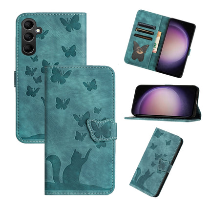 Butterfly Cat Embossing Flip Leather Phone Case, For Samsung Galaxy S26 5G, For Samsung Galaxy S25 FE 5G, For Samsung Galaxy S25 5G, For Samsung Galaxy S25+ 5G