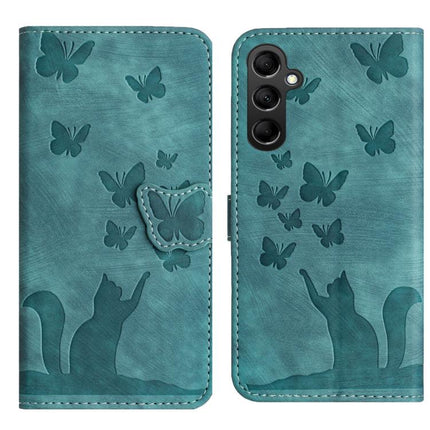 Butterfly Cat Embossing Flip Leather Phone Case, For Samsung Galaxy S26 5G, For Samsung Galaxy S25 FE 5G, For Samsung Galaxy S25 5G, For Samsung Galaxy S25+ 5G
