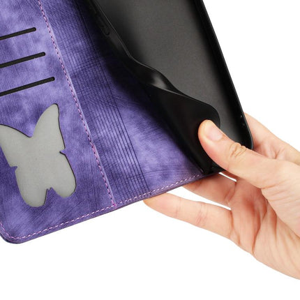 Butterfly Cat Embossing Flip Leather Phone Case, For Galaxy S26 FE 5G, For Samsung Galaxy S26+ 5G, For Samsung Galaxy S26 Edge 5G, For Samsung Galaxy S26 Ultra 5G