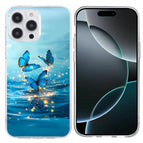 For iPhone 16 Pro / Blue Butterflies