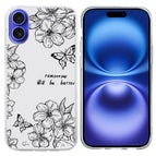 For iPhone 16 Plus / Butterfly Flower