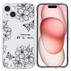 For iPhone 15 Plus / Butterfly Flower