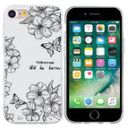 For iPhone SE 2022 / 2020 / 8 / 7 / Butterfly Flower