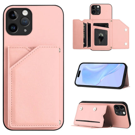 Skin Feel Four Card Slots Phone Case with Wrist Strap, For iPhone 12 mini, For iPhone 11 Pro Max, For iPhone 11, For iPhone 11 Pro