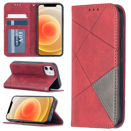 Rhombus Texture Horizontal Flip Magnetic Leather Case with Holder & Card Slots, For Xiaomi Redmi 9A, For Xiaomi Redmi 9C, For iPhone 12 mini, For iPhone 12 / 12 Pro