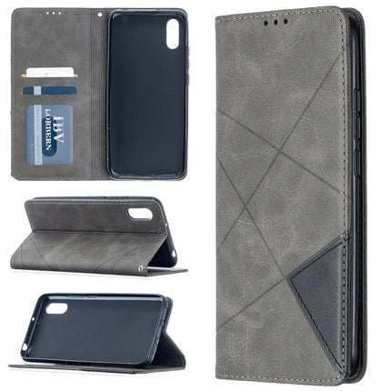 Rhombus Texture Horizontal Flip Magnetic Leather Case with Holder & Card Slots, For Xiaomi Redmi 9A, For Xiaomi Redmi 9C, For iPhone 12 mini, For iPhone 12 / 12 Pro