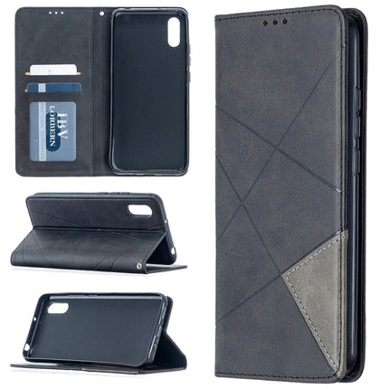 Rhombus Texture Horizontal Flip Magnetic Leather Case with Holder & Card Slots, For Xiaomi Redmi 9A, For Xiaomi Redmi 9C, For iPhone 12 mini, For iPhone 12 / 12 Pro