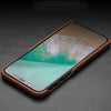 For iPhone X / XS QIALINO Shockproof Cowhide Leather Protective Case