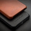 For iPhone X / XS QIALINO Shockproof Cowhide Leather Protective Case