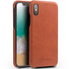 For iPhone X / XS QIALINO Shockproof Cowhide Leather Protective Case