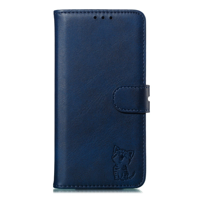 Embossed Happy Cat Pattern Horizontal Flip Leather Case with Holder & Card Slots & Wallet & Photo Frame, For iPhone 12 mini, For iPhone 12 / 12 Pro, For iPhone 12 Pro Max