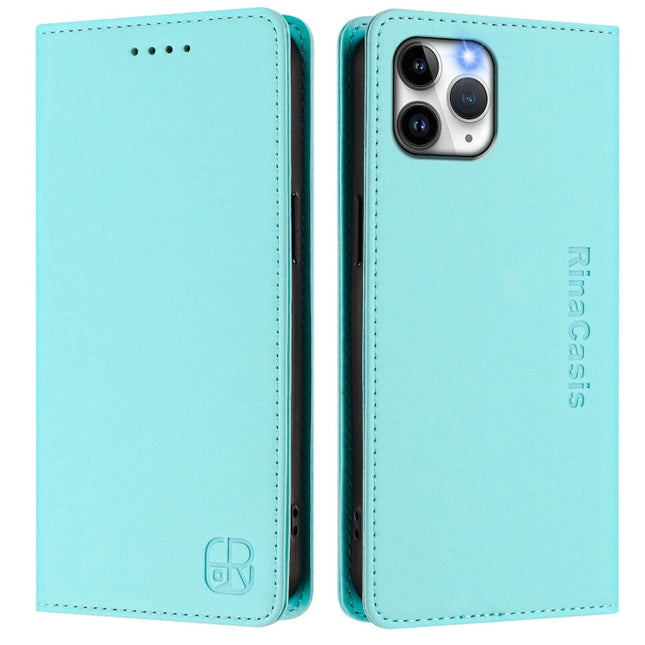 RC01 Dual-Folded Magnetic Suction RFID Leather Phone Case, For iPhone 11 Pro Max, For iPhone 11, For iPhone 11 Pro