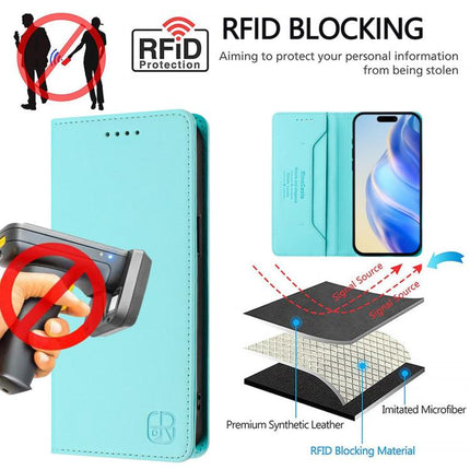 RC01 Dual-Folded Magnetic Suction RFID Leather Phone Case, For iPhone 17, For iPhone Air, For iPhone 16 Pro Max