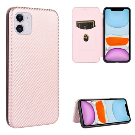 Carbon Fiber Texture Magnetic Horizontal Flip TPU + PC + PU Leather Case with Card Slot, For iPhone 11, For iPhone 12 mini, For iPhone 12 / 12 Pro, For iPhone 12 Pro Max