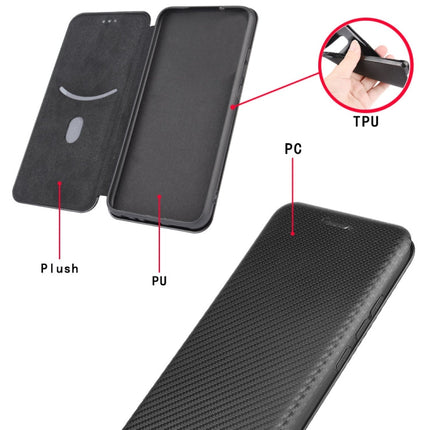 Carbon Fiber Texture Magnetic Horizontal Flip TPU + PC + PU Leather Case with Card Slot, For iPhone 7 / 8 / SE 2020 / SE 2022, For iPhone 7 Plus / 8 Plus, For iPhone XR, For iPhone XS Max