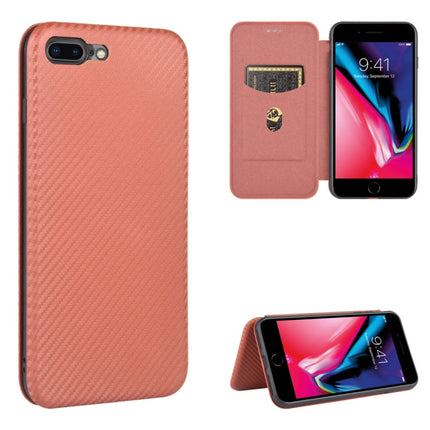 Carbon Fiber Texture Magnetic Horizontal Flip TPU + PC + PU Leather Case with Card Slot, For iPhone 7 / 8 / SE 2020 / SE 2022, For iPhone 7 Plus / 8 Plus, For iPhone XR, For iPhone XS Max