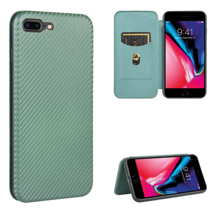 Carbon Fiber Texture Magnetic Horizontal Flip TPU + PC + PU Leather Case with Card Slot, For iPhone 7 / 8 / SE 2020 / SE 2022, For iPhone 7 Plus / 8 Plus, For iPhone XR, For iPhone XS Max