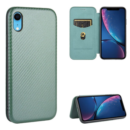 Carbon Fiber Texture Magnetic Horizontal Flip TPU + PC + PU Leather Case with Card Slot, For iPhone 7 / 8 / SE 2020 / SE 2022, For iPhone 7 Plus / 8 Plus, For iPhone XR, For iPhone XS Max