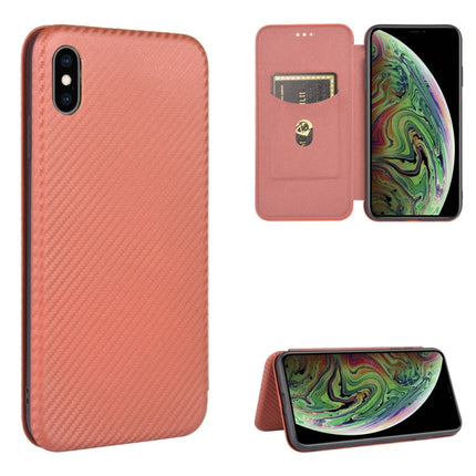 Carbon Fiber Texture Magnetic Horizontal Flip TPU + PC + PU Leather Case with Card Slot, For iPhone 7 / 8 / SE 2020 / SE 2022, For iPhone 7 Plus / 8 Plus, For iPhone XR, For iPhone XS Max