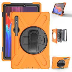 Shockproof Colorful Silicone + PC Protective Case with Holder & Shoulder Strap & Hand Strap & Pen Slot, For Samsung Galaxy Tab S8 / Galaxy Tab S7 (2020) T870