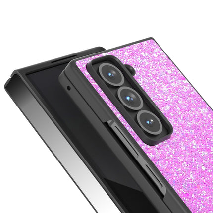 Black Frame Colorful Glitter Phone Case, For Samsung Galaxy Z Fold Special