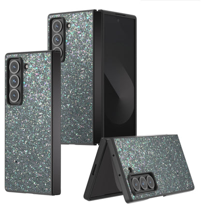 Black Frame Colorful Glitter Phone Case, For Samsung Galaxy Z Fold Special
