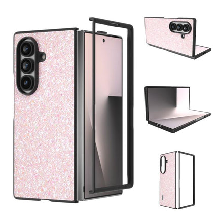 Black Frame Colorful Glitter Phone Case, For Galaxy Z Fold8 Ultra 5G, For Samsung Galaxy Z Fold7 5G