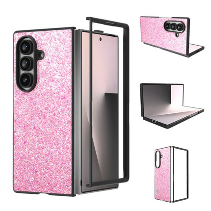 Black Frame Colorful Glitter Phone Case, For Galaxy Z Fold8 Ultra 5G, For Samsung Galaxy Z Fold7 5G