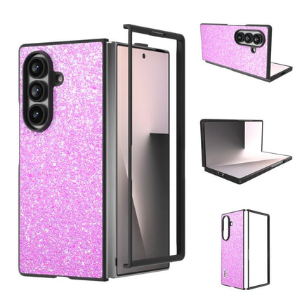 Black Frame Colorful Glitter Phone Case, For Galaxy Z Fold8 Ultra 5G, For Samsung Galaxy Z Fold7 5G
