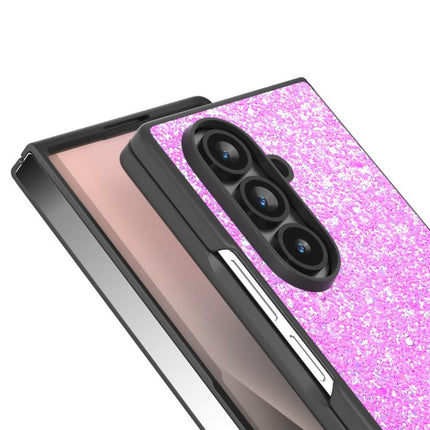 Black Frame Colorful Glitter Phone Case, For Galaxy Z Fold8 Ultra 5G, For Samsung Galaxy Z Fold7 5G