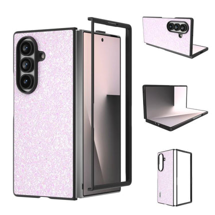 Black Frame Colorful Glitter Phone Case, For Galaxy Z Fold8 Ultra 5G, For Samsung Galaxy Z Fold7 5G