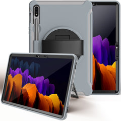 360 Degree Rotation PC+TPU Protective Cover with Holder & Hand Strap, For Samsung Galaxy Tab S8 / Galaxy Tab S7 (2020) T870