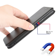 Carbon Fiber Texture Magnetic Horizontal Flip TPU + PC + PU Leather Case with Card Slot, For Xiaomi Redmi 9C, For Xiaomi Redmi 8A, For Xiaomi Redmi 8, For Xiaomi Redmi 9
