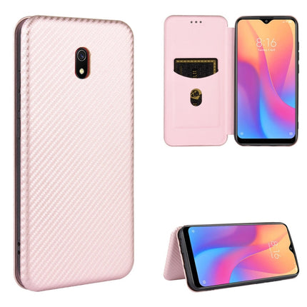 Carbon Fiber Texture Magnetic Horizontal Flip TPU + PC + PU Leather Case with Card Slot, For Xiaomi Redmi 9C, For Xiaomi Redmi 8A, For Xiaomi Redmi 8, For Xiaomi Redmi 9