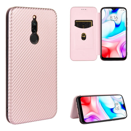 Carbon Fiber Texture Magnetic Horizontal Flip TPU + PC + PU Leather Case with Card Slot, For Xiaomi Redmi 9C, For Xiaomi Redmi 8A, For Xiaomi Redmi 8, For Xiaomi Redmi 9