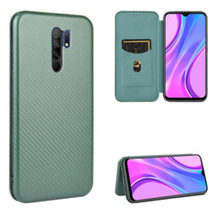 Carbon Fiber Texture Magnetic Horizontal Flip TPU + PC + PU Leather Case with Card Slot, For Xiaomi Redmi 9C, For Xiaomi Redmi 8A, For Xiaomi Redmi 8, For Xiaomi Redmi 9