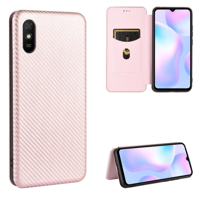 Carbon Fiber Texture Magnetic Horizontal Flip TPU + PC + PU Leather Case with Card Slot, For Xiaomi Redmi 9A, For Xiaomi Redmi 10X 5G, For Xiaomi Redmi K30 Pro, For Xiaomi Redmi K30