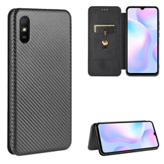 Carbon Fiber Texture Magnetic Horizontal Flip TPU + PC + PU Leather Case with Card Slot, For Xiaomi Redmi 9A, For Xiaomi Redmi 10X 5G, For Xiaomi Redmi K30 Pro, For Xiaomi Redmi K30