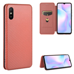 Carbon Fiber Texture Magnetic Horizontal Flip TPU + PC + PU Leather Case with Card Slot, For Xiaomi Redmi 9A, For Xiaomi Redmi 10X 5G, For Xiaomi Redmi K30 Pro, For Xiaomi Redmi K30