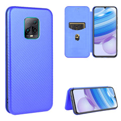 Carbon Fiber Texture Magnetic Horizontal Flip TPU + PC + PU Leather Case with Card Slot, For Xiaomi Redmi 9A, For Xiaomi Redmi 10X 5G, For Xiaomi Redmi K30 Pro, For Xiaomi Redmi K30