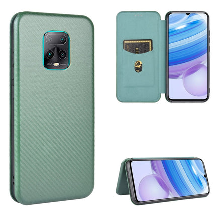 Carbon Fiber Texture Magnetic Horizontal Flip TPU + PC + PU Leather Case with Card Slot, For Xiaomi Redmi 9A, For Xiaomi Redmi 10X 5G, For Xiaomi Redmi K30 Pro, For Xiaomi Redmi K30