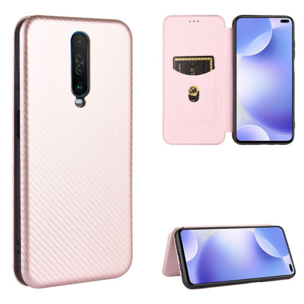 Carbon Fiber Texture Magnetic Horizontal Flip TPU + PC + PU Leather Case with Card Slot, For Xiaomi Redmi 9A, For Xiaomi Redmi 10X 5G, For Xiaomi Redmi K30 Pro, For Xiaomi Redmi K30