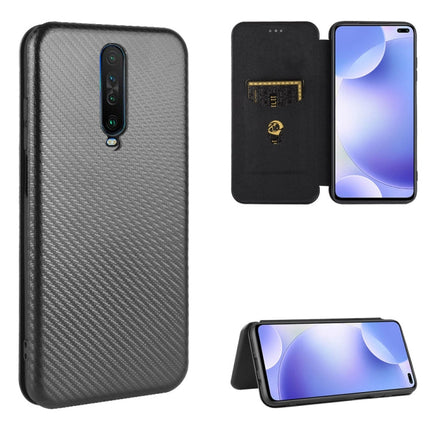 Carbon Fiber Texture Magnetic Horizontal Flip TPU + PC + PU Leather Case with Card Slot, For Xiaomi Redmi 9A, For Xiaomi Redmi 10X 5G, For Xiaomi Redmi K30 Pro, For Xiaomi Redmi K30