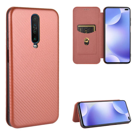 Carbon Fiber Texture Magnetic Horizontal Flip TPU + PC + PU Leather Case with Card Slot, For Xiaomi Redmi 9A, For Xiaomi Redmi 10X 5G, For Xiaomi Redmi K30 Pro, For Xiaomi Redmi K30