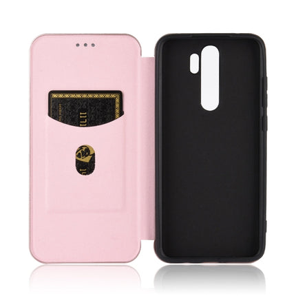 Carbon Fiber Texture Magnetic Horizontal Flip TPU + PC + PU Leather Case with Card Slot, For Xiaomi Redmi Note 8 Pro, For Xiaomi Redmi Note 9, For Xiaomi Redmi Note 9S, For Xiaomi Redmi Note 8T